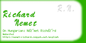 richard nemet business card